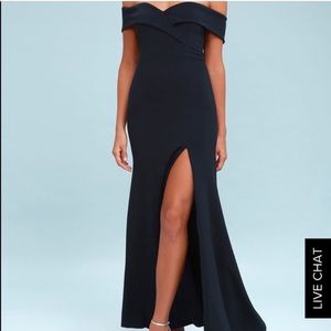 Navy maxi slit